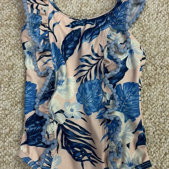 Tommy Bahama Floral One-Piece Swimsuit with Hat